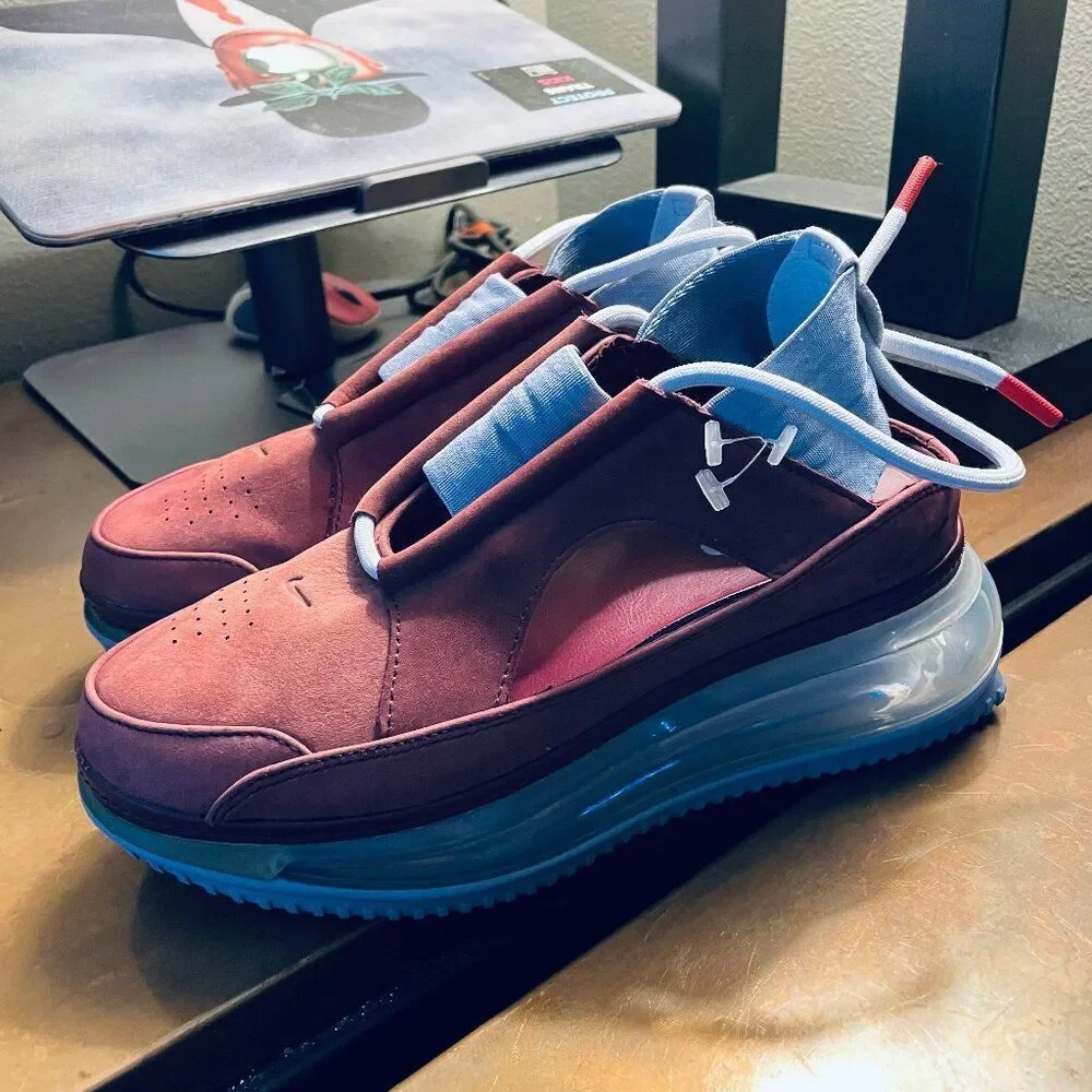 Nike Air Max FF 720 'Night Maroon' A03189-600 Womens 7 US 38 EUR Light Blue